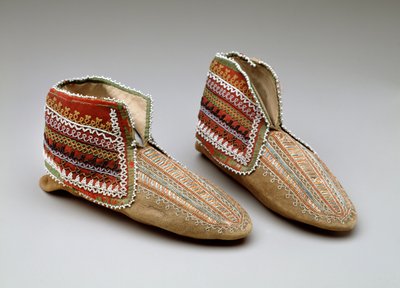 Pair of Moccasins, Iroquois, c.1830 by American School